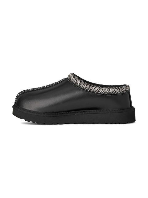 UGG kapcie skórzane Tasman Lthr Regen kolor czarny 1170292.BLK