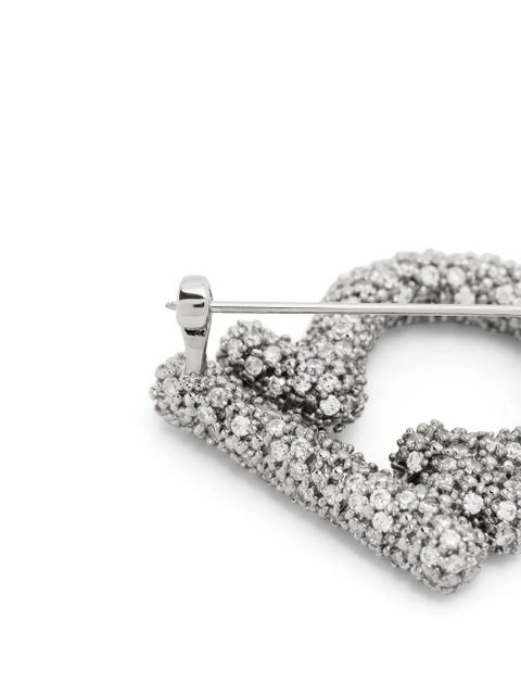 Jil Sander omega-shaped brooch - Silver - zdjęcie produktu nr 2