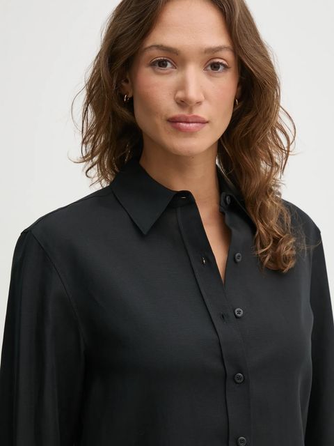 Calvin Klein koszula z domieszką lnu