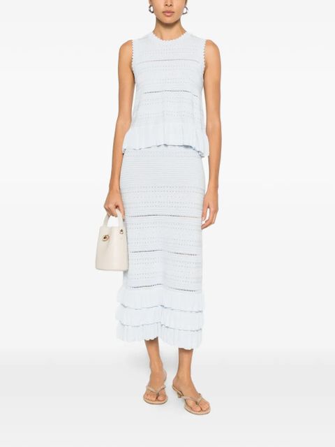 Maje ruffled midi skirt - Blue - zdjęcie produktu nr 2