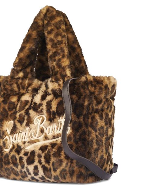 MC2 Saint Barth leopard-pattern logo-embroidered tote bag - Brown - zdjęcie produktu nr 2