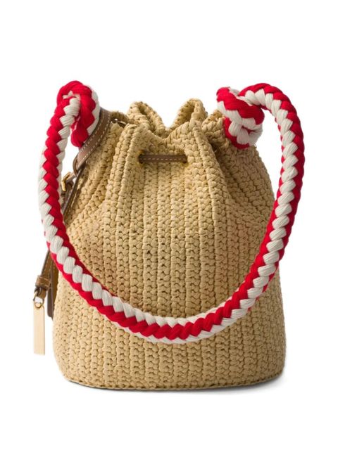 Prada woven drawstring bag - Neutrals - zdjęcie produktu nr 2