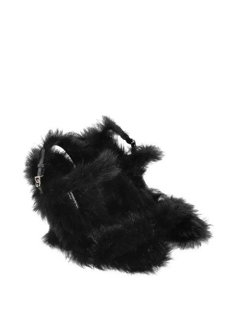 Dolce & Gabbana 105mm fur-trimmed buckle sandals - Black - zdjęcie produktu nr 2