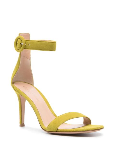 Gianvito Rossi Portofino 85mm suede sandals - Green