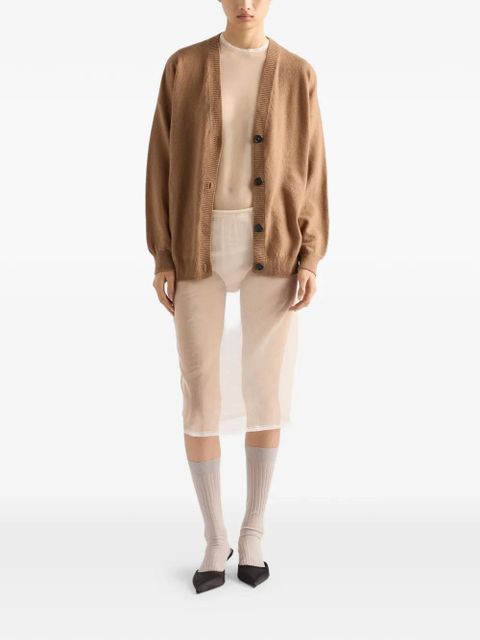 Prada cotton tulle midi skirt - Neutrals - zdjęcie produktu nr 2