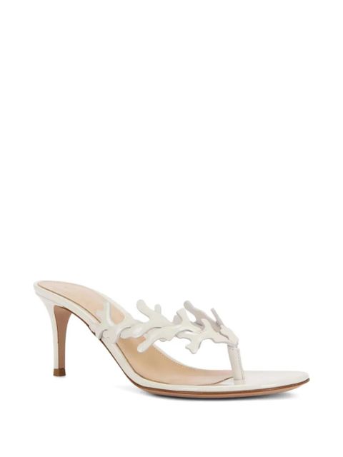 Gianvito Rossi leaf stiletto mules - White - zdjęcie produktu nr 2