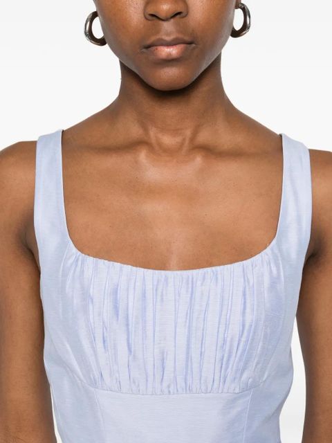 Aje Mist ruched midi dress - Blue