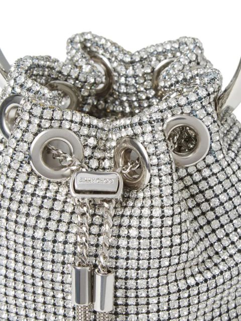 Jimmy Choo Bon Bon crystal-embellished mini bag - Silver