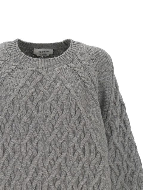 Alexander McQueen cable-knit wool sweater - Grey