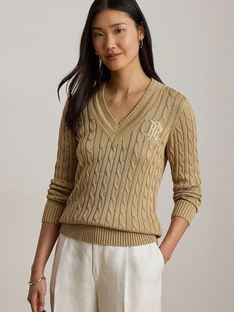 Lauren Ralph Lauren sweter damski z bawełną - zdjęcie produktu nr 1