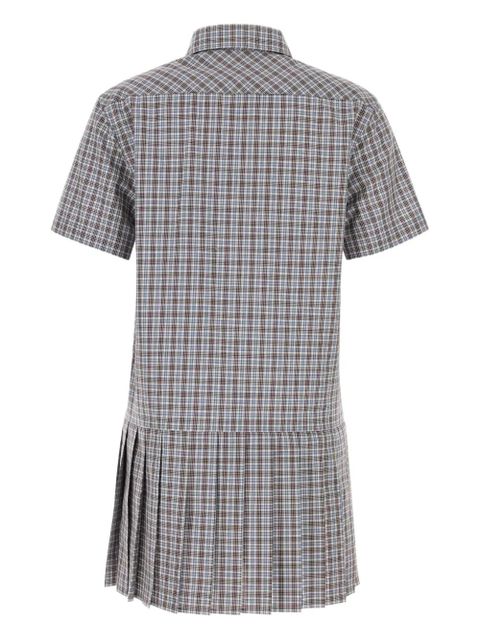 Miu Miu pleated checked shirt mini dress - Red - zdjęcie produktu nr 2