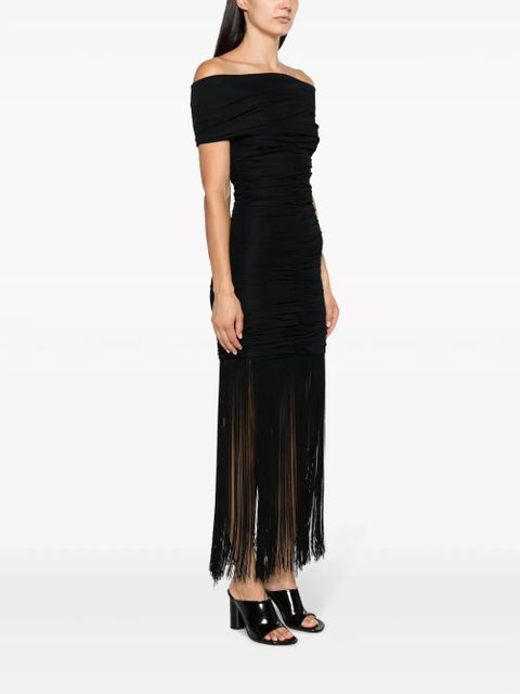 KHAITE The Jacinta fringed dress - Black
