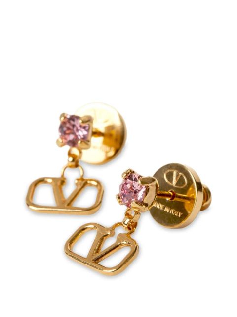 Valentino Garavani Vlogo Signature earrings in metal and Swarovski® crystals - Gold