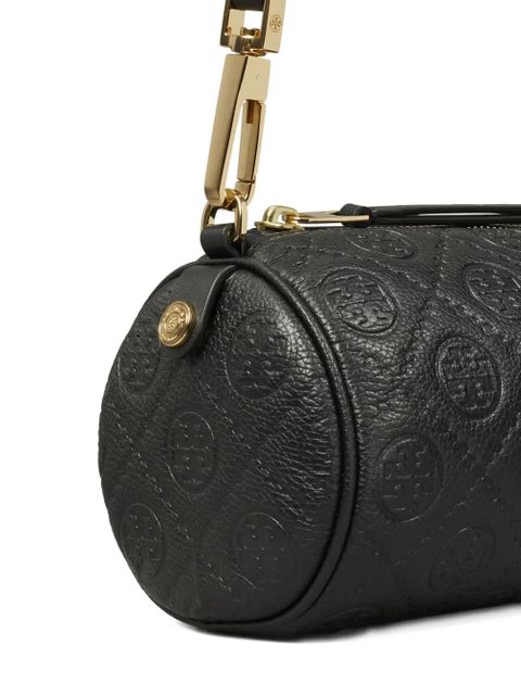 Tory Burch T monogram pebble cylinder bag - Black