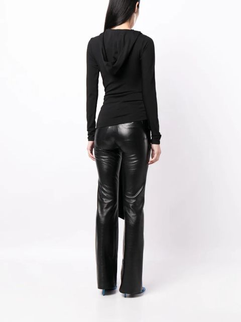 Off-White Fluid Jer Twist hooded top - Black