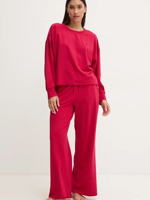 Polo Ralph Lauren piżama damska kolor czerwony