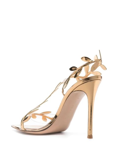Gianvito Rossi Flavia 105mm leather sandals - Gold