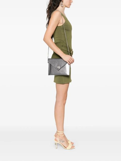 PINKO small leather flap clutch - Grey