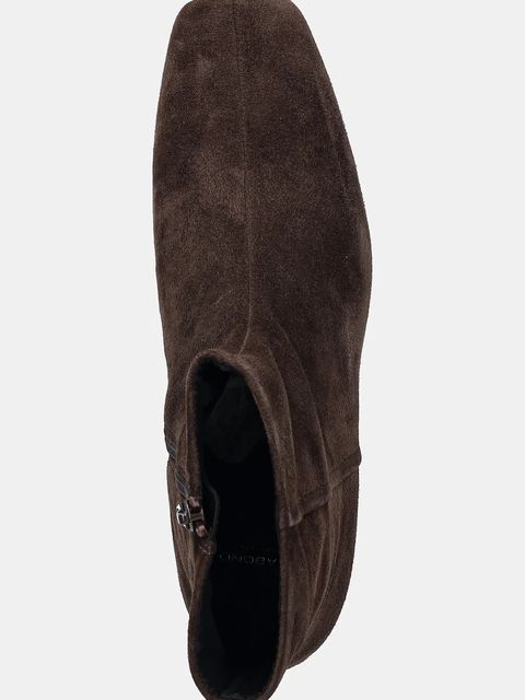 Vagabond Shoemakers botki zamszowe MONA damskie kolor brązowy na płaskim obcasie 5955-040-29