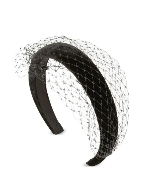 Jennifer Behr veil-embellished headband - Black - zdjęcie produktu nr 1