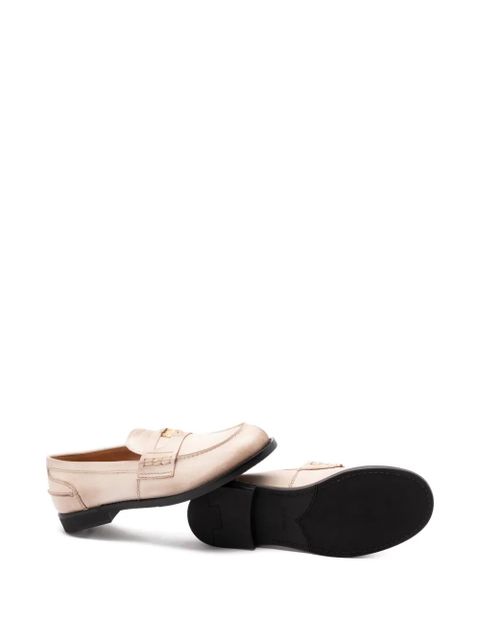 Miu Miu logo-detail loafers - Neutrals