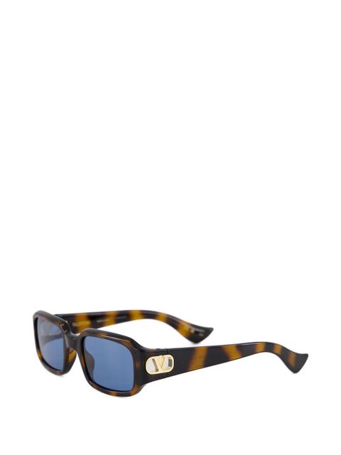 Valentino Garavani V-logo rectangle-frame sunglasses - Brown - zdjęcie produktu nr 2