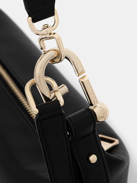 Furla torebka skórzana Tonie M Hobo kolor czarny WB01964 BX2045 O6000