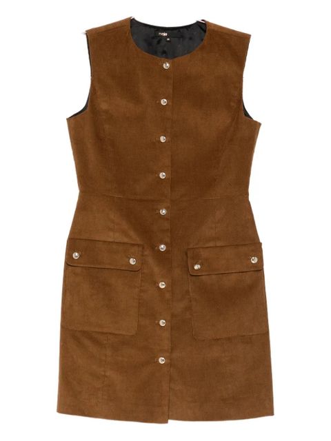 Maje round-neck sleeveless dress - Brown
