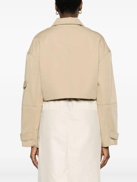 Nanushka Bracha cropped shirt jacket - Neutrals
