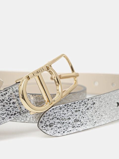 Twinset pasek damski kolor srebrny 251TA4110