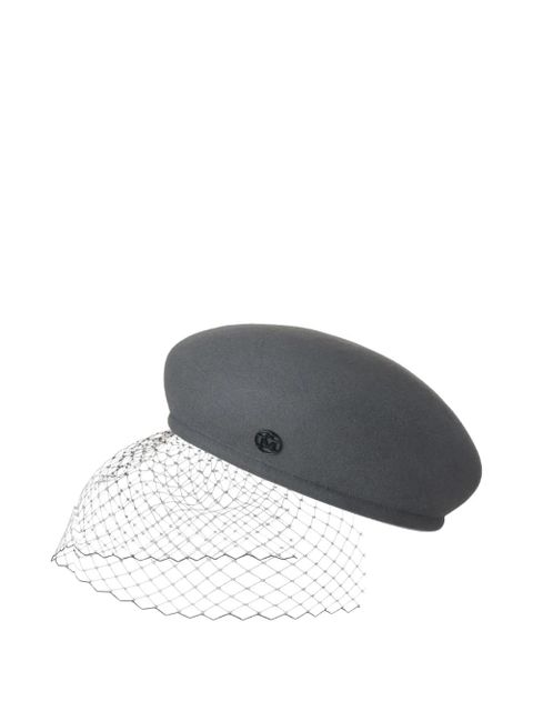 Maison Michel logo-plaque fishnet hat - Grey - zdjęcie produktu nr 1