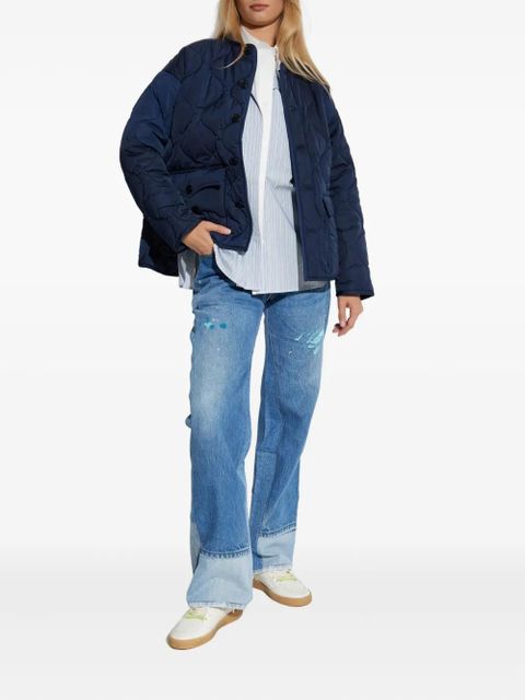 RE/DONE paint-splatter panelled jeans - Blue