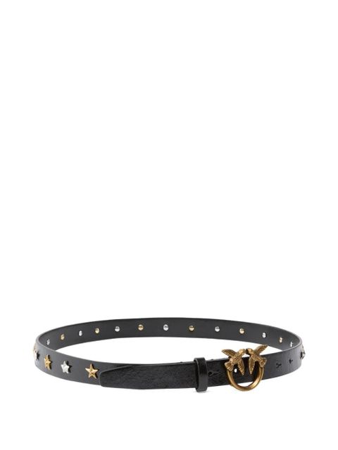 PINKO star-embellished Love Birds-buckle belt - Black