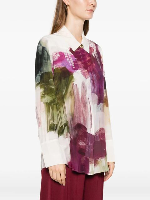 Aje Atomic button print shirt - Neutrals