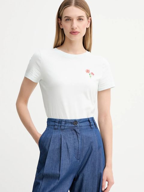 Kenzo t-shirt bawełniany damski kolor biały FF62TS2564SO - zdjęcie produktu nr 1