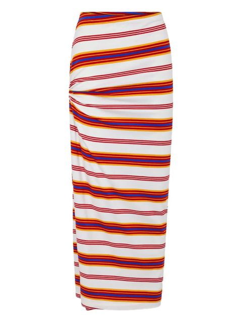 Rabanne striped draped skirt - White - zdjęcie produktu nr 1