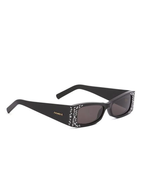 Marni Eyewear logo-print sunglasses - Black - zdjęcie produktu nr 2