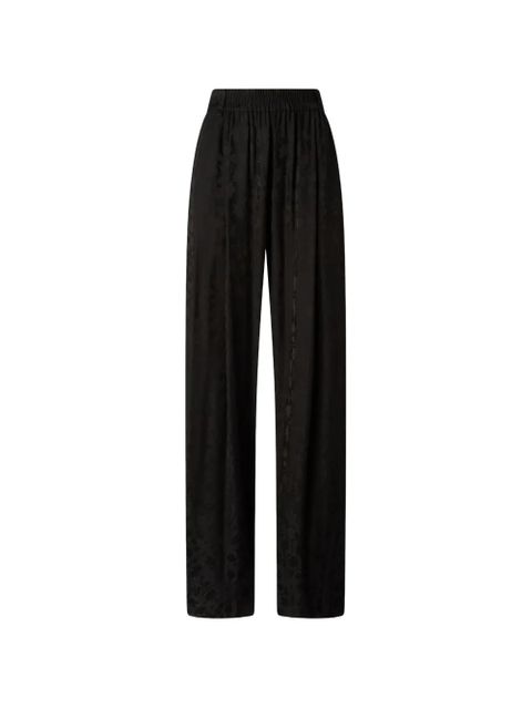PINKO floral-jacquard elasticated-waist trousers - Black - zdjęcie produktu nr 1