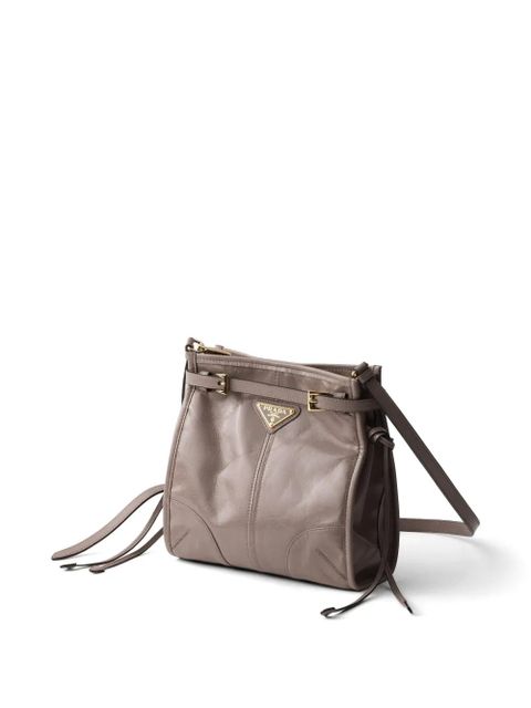 Prada Bonnie leather mini shoulder bag - Grey