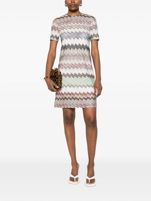 Missoni zigzag short-sleeve dress - Neutrals - zdjęcie produktu nr 2