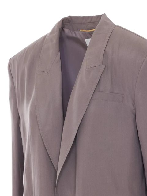 Saint Laurent button-fastening silk jacket - Brown