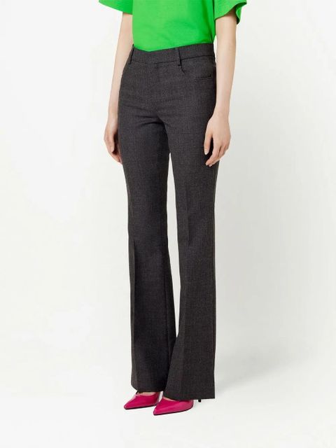 AMI Paris mid-rise flared trousers - Grey