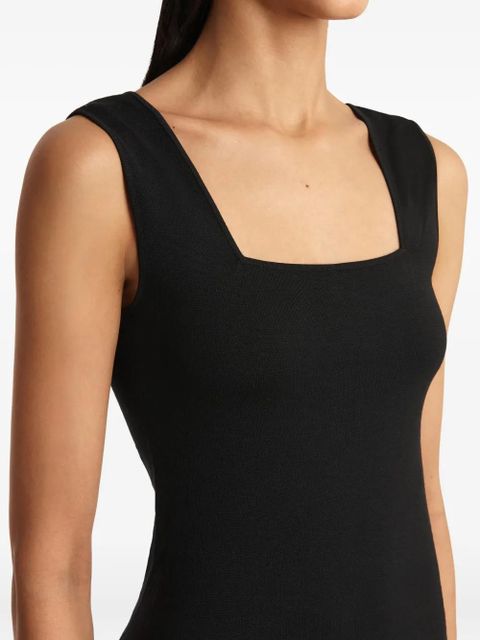 KHAITE square neck Sani top - Black