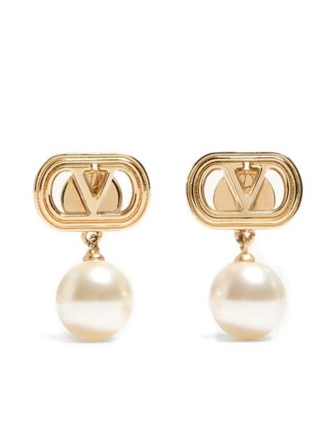 Valentino Garavani Ovalette drop earrings - Gold