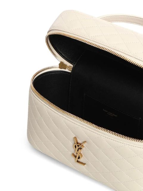 Saint Laurent large Gaby quilted leather vanity bag - Neutrals