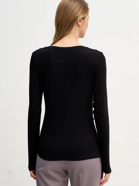 Sisley longsleeve kolor czarny 3JPXL108C