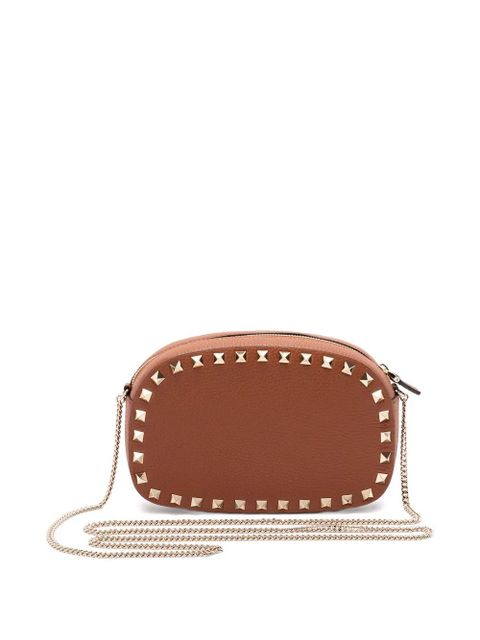 Valentino Garavani mini Rockstud chain cross body bag - Brown