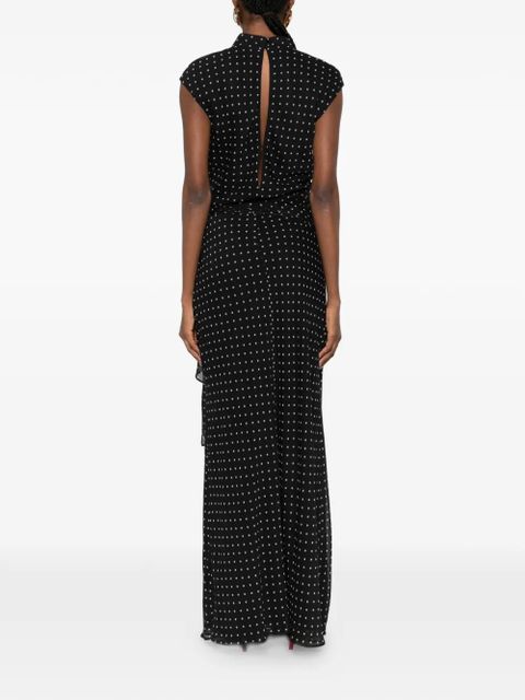 ROTATE BIRGER CHRISTENSEN polka-dot maxi dress - Black
