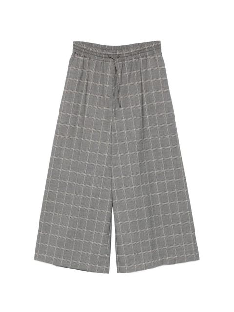 Weekend Max Mara drawstring check-pattern trousers - Grey - zdjęcie produktu nr 1