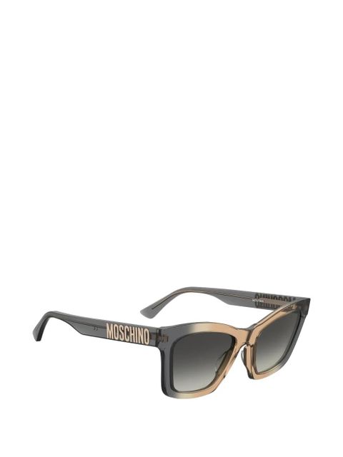 Moschino logo-lettering sunglasses - Grey